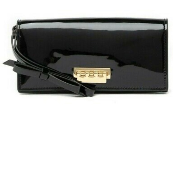 ZAC Zac Posen Handbags - ZAC POSEN EARTHETTE PATENT LEATHER WRISTLET WALLET